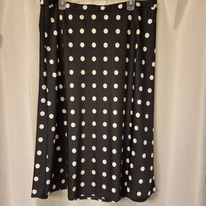 NWT J Crew Polka Dot Black and White Skirt